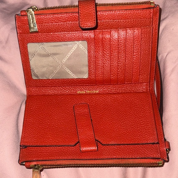 Michael Kors Vibrant Red/orange Wristlet - Picture 3 of 5
